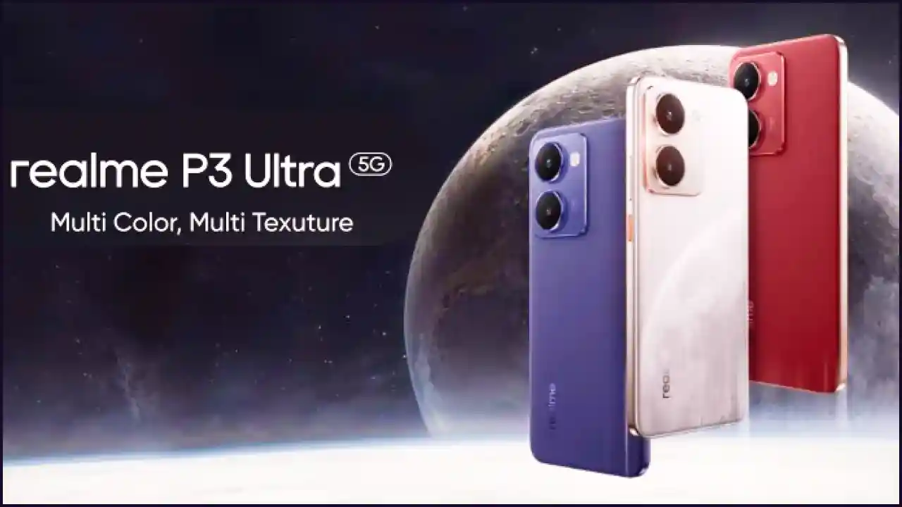 Realme P3 5G Ultra phone Space Silver color mein